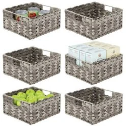 MDesign Woven Farmhouse Pantry Food Storage Bin Basket Box - 3 Pack - Gray Ombre -Target KitchenAid GUEST 23991c50 a0a5 4b00 9040 417e0fcce853