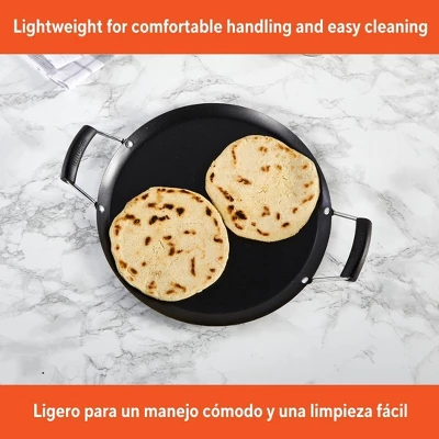 IMUSA 11" Round Carbon Steel Nonstick Comal - Black: Tortilla Griddle, Gas & Electric Compatible, Hand Wash 7 IMUSA 11" Round Carbon Steel Nonstick Comal - Black: Tortilla Griddle, Gas & Electric Compatible, Hand Wash - Image 5