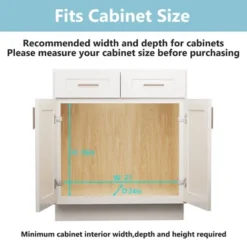 LOVMOR 2 Tier Pull Out Cabinet Organizer 19½" W X 21½" D, Slide Out Drawers With Wooden Handle, Sliding Shelves Organization -Target KitchenAid GUEST 23cd53d0 165c 4924 bed2 f62223f64062