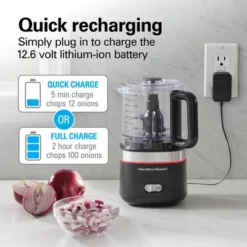 Hamilton Beach Cordless Food Chopper 4 Cup 72880: 1-Year Warranty, Dishwasher-Safe, Black, 12W, Electric Slicer -Target KitchenAid GUEST 23d52faa 7528 4310 9276 bdc9ec2b341e