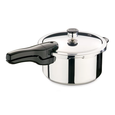 Presto Stainless Steel Pressure Cooker With Tri Clad Base, Steam Release Indicator, And Cooking Rack For Kitchen, Silver 8 Presto Stainless Steel Pressure Cooker With Tri Clad Base, Steam Release Indicator, And Cooking Rack For Kitchen, Silver - Image 6