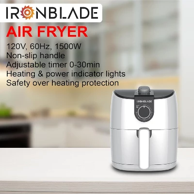 EMB IronBlade Series Multi-Functional Air Fryer, 1500W, 3.7 Quart Capacity, Adjustable Timer, Non-Slip Handle, 105°F To 400°F Temperature Range 4 EMB IronBlade Series Multi-Functional Air Fryer, 1500W, 3.7 Quart Capacity, Adjustable Timer, Non-Slip Handle, 105°F To 400°F Temperature Range - Image 2