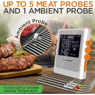 NutriChef NCWIRBBQ007 WiFi Smart BBQ Grill Thermometer With Digital Display 5 NutriChef NCWIRBBQ007 WiFi Smart BBQ Grill Thermometer With Digital Display - Image 3
