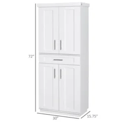 Yukimo 30" White Modern Kitchen Pantry Cabinet With 4 Doors, Drawer And Adjustable Shelves, Freestanding Storage For Dining Room & Living Room -Target KitchenAid GUEST 247dfef9 a2e4 4adc b559 2bbc833e2168