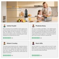 Whall New 4-slice Toaster, Smarter Screen And Easier Operation, Full Stainless Steel,5 Basic Functions,Suitable For Different Bread Household Electric -Target KitchenAid GUEST 24d58ac5 5b4c 4f3c ac50 1aea884b4aa5 2