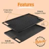 NutriChef 18'' Reversible Cast Iron Grill Pan - Flat & Grilled Cooking NCCIRG59 -Target KitchenAid GUEST 2516d0fa 00d2 4490 80de e108af9fd369