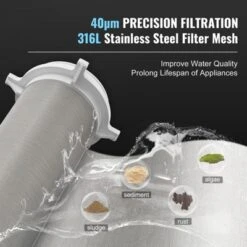 VEVOR Spin Down Filter, 40 Micron Whole House Sediment Filter For Well Water, 3/4" MNPT, 4 T/H High Flow Rate, White -Target KitchenAid GUEST 25322fbb 703b 49c5 965a 14261557f032