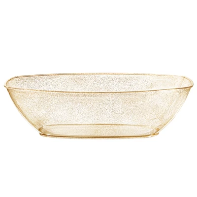 Posh Setting Gold Glitter Oval Salad Bowl - 72 Oz. - 4 Pack 9 Posh Setting Gold Glitter Oval Salad Bowl - 72 Oz. - 4 Pack - Image 7