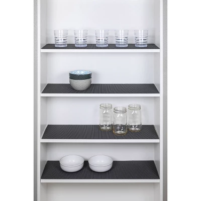 Con-Tact Grip Excel Single Pack 20"x24' Graphite: Non-Adhesive Nonskid Shelf & Drawer Liner For Cabinets, Dark Gray 4 Con-Tact Grip Excel Single Pack 20"x24' Graphite: Non-Adhesive Nonskid Shelf & Drawer Liner For Cabinets, Dark Gray - Image 2