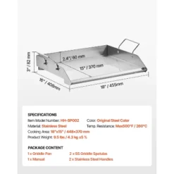 VEVOR Stainless Steel Griddle, 18x16 Inch Universal Flat Top Rectangular Plate, Gas Grill Griddle For BBQ Grill, Teppanyaki, Silver 16 VEVOR Stainless Steel Griddle, 18x16 Inch Universal Flat Top Rectangular Plate, Gas Grill Griddle For BBQ Grill, Teppanyaki, Silver -Target KitchenAid GUEST 25a8264e a186 4a53 a147 47b75384ce03