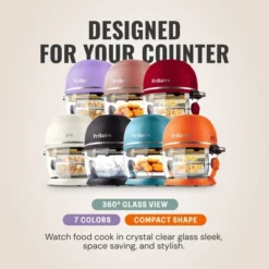 Fritaire Non-Toxic Air Fryer - Glass Air Fryer, 5qt, Teflon-Free, PFOA- Free, W/ Accessories - Rotisserie And Tumbling Basket -Target KitchenAid GUEST 25eb35e1 5cd4 4fcb b2e1 22bcafe309ea