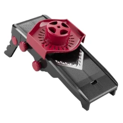 MuellerLiving Mandoline Slicer For Kitchen, Adjustable Vegetable Chopper, Fruit, Cheese Grater, Potato Chips Slicer - Black