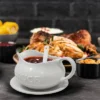 KOVOT 24 Oz Gravy Boat, Tray And Ladle Set - Perfect For Gravies, Sauces, And Dressings - White Elegant Ceramic With The Word "Sauce" On It 2 KOVOT 24 Oz Gravy Boat, Tray And Ladle Set - Perfect For Gravies, Sauces, And Dressings - White Elegant Ceramic With The Word "Sauce" On It -Target KitchenAid GUEST 25f693e1 b691 4216 a12c b4a4f07c2014