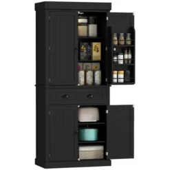 Yukimo 71" Tall Kitchen Pantry Cabinet, LED Light With Sensor, Drawer & Adjustable Shelves, Black 22 Yukimo 71" Tall Kitchen Pantry Cabinet, LED Light With Sensor, Drawer & Adjustable Shelves, Black -Target KitchenAid GUEST 26a7a333 e798 4ce2 88f0 7efe20854e69