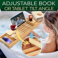 SereneLife Luxury Bamboo Bathtub Caddy Tray - Adjustable Natural Wood Bathtub Organizer With Glass Holder, Soap Dish, & Phone Slot -Target KitchenAid GUEST 26ca3832 e1d9 4d37 9225 3caba98191ad