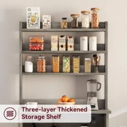 Acekool Bakers Rack With Storage Cabinet, Power Outlets, Thick Tabletop, Kitchen Pantry Hutch, 62.99" -Target KitchenAid GUEST 2701444b f201 4898 ab2a f660dec4ac85