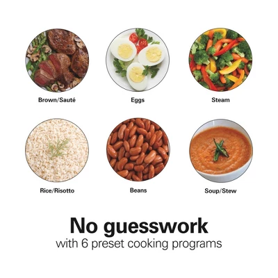 Hamilton Beach 6qt Pressure Cooker With Probe 34506: Metal, 1000W, Bakes & Roasts, Over-Pressure Plug, Silver 9 Hamilton Beach 6qt Pressure Cooker With Probe 34506: Metal, 1000W, Bakes & Roasts, Over-Pressure Plug, Silver - Image 7