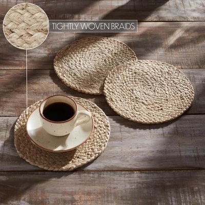Natural Jute Trivet 8 Inch Diameter Set Of 3 3 Natural Jute Trivet 8 Inch Diameter Set Of 3