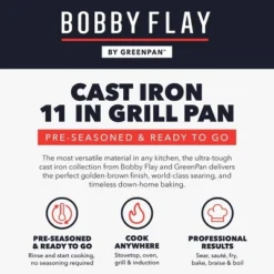 Bobby Flay 11" Cast Iron Square Grill With Dual Handles And Spouts -Target KitchenAid GUEST 27556d88 ec5c 453d 923d 64f950684ae3
