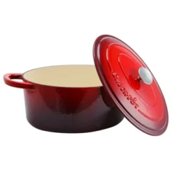 Crock-Pot Crock Pot Artisan 7 Quart Oval Enameled Cast Iron Dutch Oven In Scarlet Red -Target KitchenAid GUEST 279b465b 4ce4 4803 86b3 7b09f8e75d70