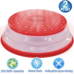 5 Star Super Deals 2 Microwave Splatter Guard Cover - Collapsible Lid For Food Protection And Easy Storage BPA-Free, Dishwasher Safe, Heat-Resistant -Target KitchenAid GUEST 27a27109 1825 4bc9 8082 25355e4a8006