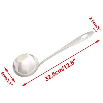 Unique Bargains Kitchen Stainless Steel Long Handle Soup Ladle Silver Tone 12.8 Inch 2 Pcs 3 Unique Bargains Kitchen Stainless Steel Long Handle Soup Ladle Silver Tone 12.8 Inch 2 Pcs