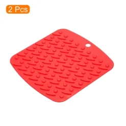 Unique Bargains Silicone Heat Resistant Non-slip Flexible Trivet Mats 6.9 X 6.9 Inch Red 2 Pcs -Target KitchenAid GUEST 28317d52 7252 489b 875b 854e4a5be9d8