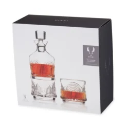 Viski Beau Stacking Decanter Set With Lowball Glasses - Crystal Decanter And Glasses For Whiskey - Art Deco Cocktail Glasses Whiskey Decanter Set Of 3 -Target KitchenAid GUEST 283688c0 5468 4ecf 9d28 a6f61ef6df94