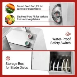 Multi-Functional Vegetable Cutter - High-Efficiency Motor,Dicer With 2 Size Feed Ports, Vegetable Processor Detachable Stainless Steel Blade -Target KitchenAid GUEST 283852a7 2308 4646 975e 23bddcff5763