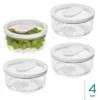 IDesign Round Produce Bin With Drainage Tray And Lid - Set Of 4 - Clear -Target KitchenAid GUEST 284af428 2957 48fb 838f c759ade49612