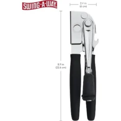 Easy-Crank Can Opener With Folding Crank Handle, Black, 3.50 X 4.50 X 10.50