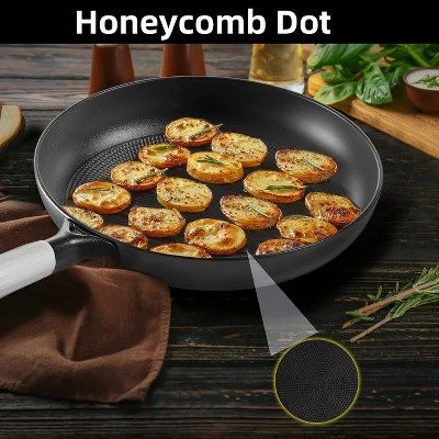 Frying Pan Set-3 Piece,8, 10, 12 Inch Pans Set Nonstick With Removable Handle, Honeycomb Cooking Surface Cast Iron Pan Dishwasher Safe 8 Frying Pan Set-3 Piece,8, 10, 12 Inch Pans Set Nonstick With Removable Handle, Honeycomb Cooking Surface Cast Iron Pan Dishwasher Safe - Image 6