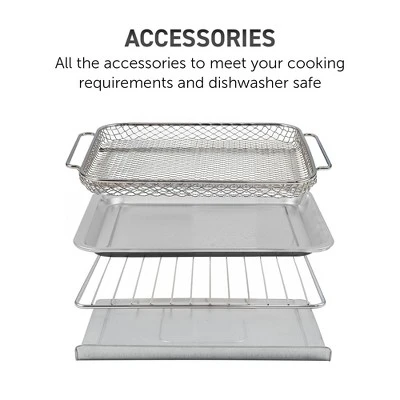 Elite Cuisine 10L Digital Air Fryer Oven - Stainless Steel 5 Elite Cuisine 10L Digital Air Fryer Oven - Stainless Steel - Image 3