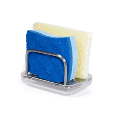 OXO Stainless Steel Sink Sponge Holder: Kitchen Caddy, Light Silver, Spot Clean, 4.25" Width, Lifetime Warranty 3 OXO Stainless Steel Sink Sponge Holder: Kitchen Caddy, Light Silver, Spot Clean, 4.25" Width, Lifetime Warranty