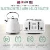 Haden Heritage 75012 1.7 Liter Stainless Steel Body Retro Electric Tea Kettle & Haden Heritage 75013 4 Slice Wide Slot Retro Toaster, Ivory White -Target KitchenAid GUEST 2997a614 5238 4bb2 be3c 22e7e0946337