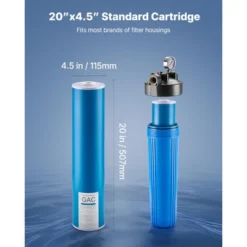 VEVOR Whole House Water Filter Replacement Cartridge, 4.5" X 20" GAC Activated Carbon, Replacement Filter For Whole Home Water Filtration, Blue -Target KitchenAid GUEST 299b4a30 be4e 402c a92b ef6c98c18379