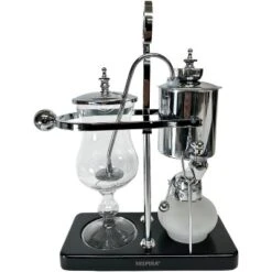 Nispira Belgium Royal Family Balance Syphon Unique Gravity Vintage Coffee Maker Vacuum Brewing System Silver 500 Ml