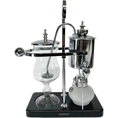 Nispira Belgium Royal Family Balance Syphon Unique Gravity Vintage Coffee Maker Vacuum Brewing System Silver 500 Ml 3 Nispira Belgium Royal Family Balance Syphon Unique Gravity Vintage Coffee Maker Vacuum Brewing System Silver 500 Ml