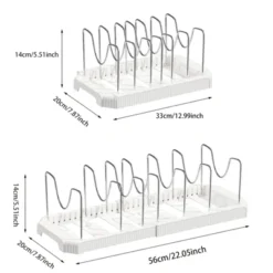 Fortune Candy Retractable Cabinet Organizer Rack, Pot Lid Holder With 6 Adjustable Dividers For Cutting Boards, Pans, And Kitchen Storage -Target KitchenAid GUEST 2a3c3c2e 6a88 4219 9959 647d66f86064