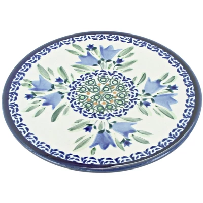 Blue Rose Polish Pottery 1012 Zaklady Trivet 4 Blue Rose Polish Pottery 1012 Zaklady Trivet - Image 2