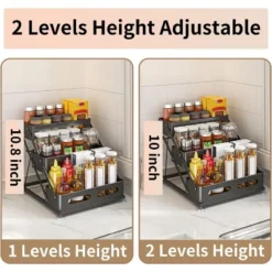 3-Layer Foldable Carbon Steel Spices Rack With Non-Slip Suction Cups, Adjusted Height 10-10.8Inch, Space-Saving For Kitchen Desktop & Cabinet, Black 13 3-Layer Foldable Carbon Steel Spices Rack With Non-Slip Suction Cups, Adjusted Height 10-10.8Inch, Space-Saving For Kitchen Desktop & Cabinet, Black -Target KitchenAid GUEST 2ad0bba8 c01b 4fb9 8067 79f6d6edab89
