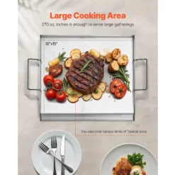 VEVOR Stainless Steel Griddle, 18x16 Inch Universal Flat Top Rectangular Plate, Gas Grill Griddle For BBQ Grill, Teppanyaki, Silver 13 VEVOR Stainless Steel Griddle, 18x16 Inch Universal Flat Top Rectangular Plate, Gas Grill Griddle For BBQ Grill, Teppanyaki, Silver -Target KitchenAid GUEST 2b5de7c2 ada8 41a7 84b6 7cdc4fe4868f