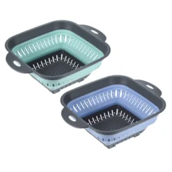 Unique Bargains Fruit Vegetable Washing Square Collapsible Silicone Colander With Handle 2 Pcs -Target KitchenAid GUEST 2bbf2ced c4cb 46c3 ab17 dda0d9b968d0
