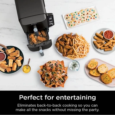 Ninja DoubleStack 8qt 6-in-1, 2-Basket Air Fryer With Space Saving Design Gray SL201: Metal & Plastic, Hand Wash, Dishwasher-Safe 10 Ninja DoubleStack 8qt 6-in-1, 2-Basket Air Fryer With Space Saving Design Gray SL201: Metal & Plastic, Hand Wash, Dishwasher-Safe - Image 8