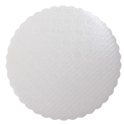 O'Creme White Scalloped Round Cake Board, 6", Pack Of 10 4 O'Creme White Scalloped Round Cake Board, 6", Pack Of 10 - Image 2