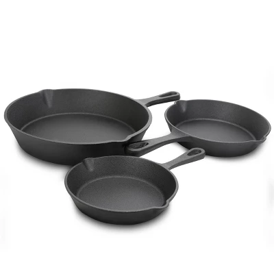Gibson Home Addlestone 3 Piece Pre-Seasoned Cast Iron Skillet Set 5 Gibson Home Addlestone 3 Piece Pre-Seasoned Cast Iron Skillet Set - Image 3