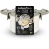 Gotham Steel Cream Ultra Nonstick Ceramic 5 Qt Pasta Pot With Strainer And Twist & Lock Handles