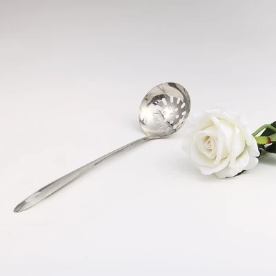 Unique Bargains Stainless Steel Mesh Slotted Strainer Ladle Cooking Utensil 10" Length Silver Tone 2 Pcs 4 Unique Bargains Stainless Steel Mesh Slotted Strainer Ladle Cooking Utensil 10" Length Silver Tone 2 Pcs - Image 2