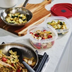 Rubbermaid 6pc Food Storage Container Set (3 Containers, 3 Lids): Microwave & Dishwasher Safe, Plastic, Clear & Red -Target KitchenAid GUEST 2ce7032b df12 4068 a75f 56929cf2fddd