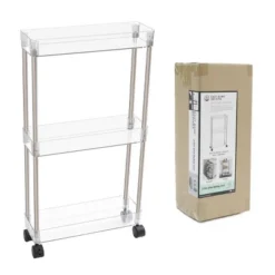 J&V TEXTILES Acrylic Slim 3 Tier Kitchen Rack Chrome/Clear -Target KitchenAid GUEST 2d7a7124 4f52 4c33 af43 41c764f9a530